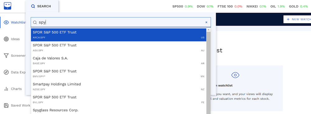 finbox search